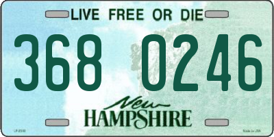 NH license plate 3680246