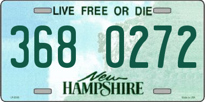 NH license plate 3680272