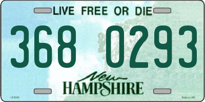 NH license plate 3680293