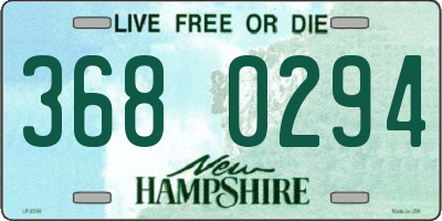 NH license plate 3680294