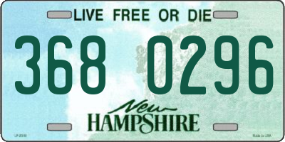 NH license plate 3680296