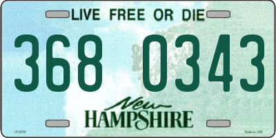 NH license plate 3680343
