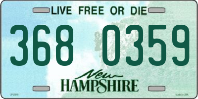 NH license plate 3680359