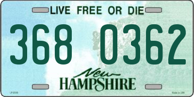NH license plate 3680362