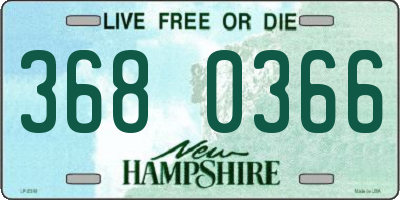 NH license plate 3680366