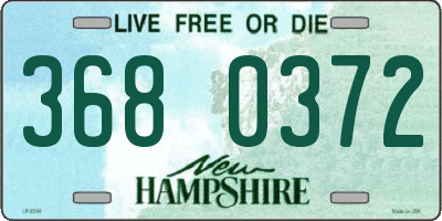 NH license plate 3680372