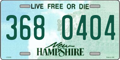 NH license plate 3680404