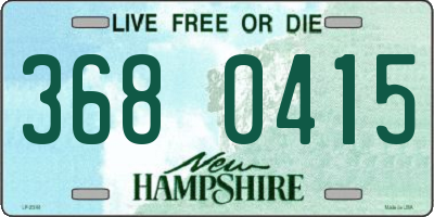 NH license plate 3680415