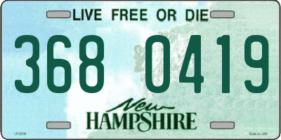 NH license plate 3680419