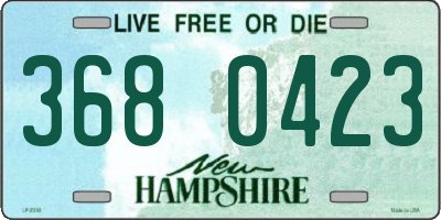 NH license plate 3680423