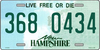 NH license plate 3680434