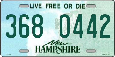 NH license plate 3680442