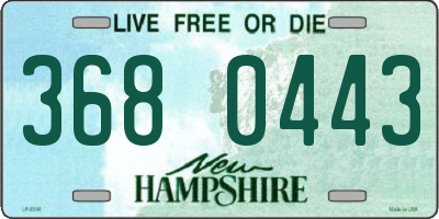 NH license plate 3680443