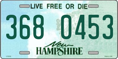NH license plate 3680453
