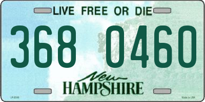 NH license plate 3680460