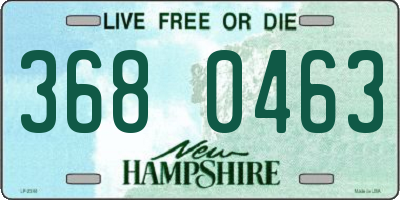 NH license plate 3680463