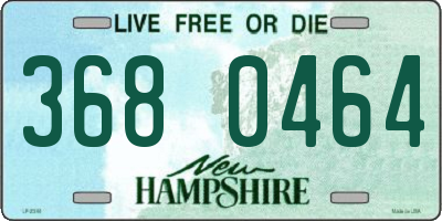 NH license plate 3680464