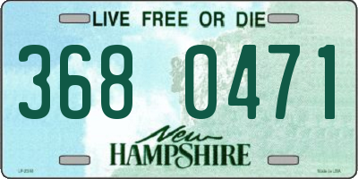 NH license plate 3680471
