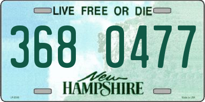 NH license plate 3680477