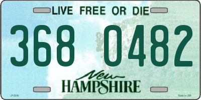 NH license plate 3680482