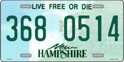 NH license plate 3680514