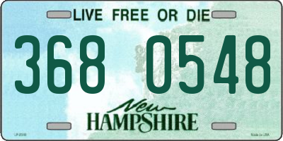 NH license plate 3680548