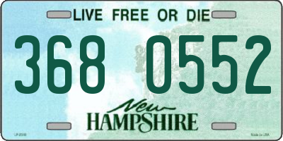 NH license plate 3680552