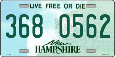 NH license plate 3680562