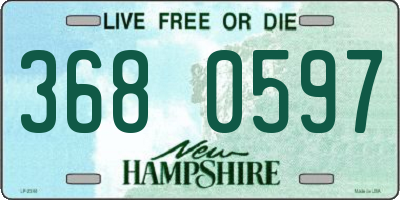 NH license plate 3680597
