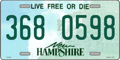 NH license plate 3680598