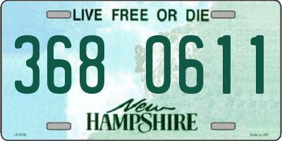 NH license plate 3680611