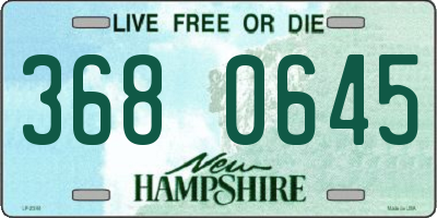 NH license plate 3680645