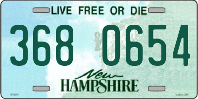 NH license plate 3680654