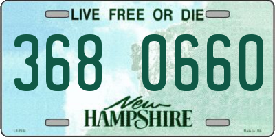 NH license plate 3680660