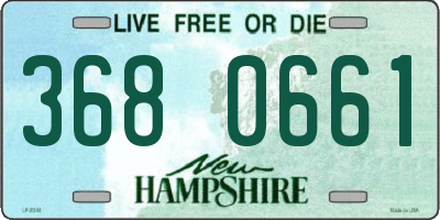 NH license plate 3680661