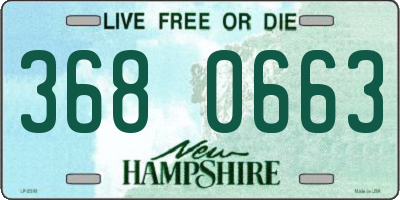 NH license plate 3680663