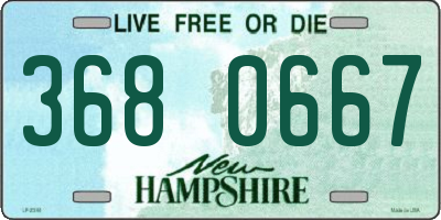 NH license plate 3680667