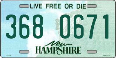 NH license plate 3680671