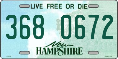 NH license plate 3680672
