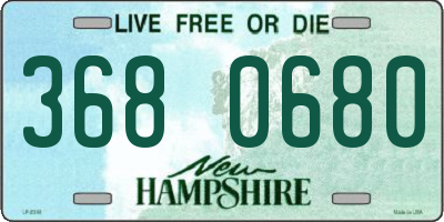 NH license plate 3680680