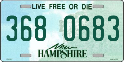 NH license plate 3680683
