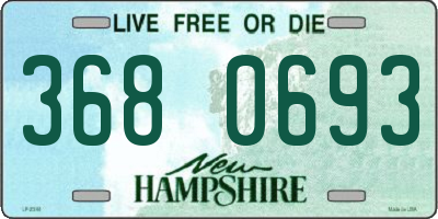 NH license plate 3680693