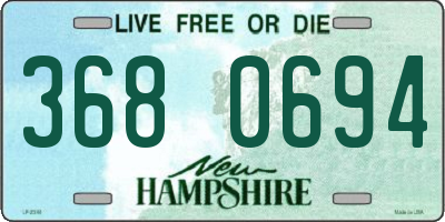 NH license plate 3680694