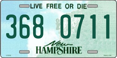 NH license plate 3680711