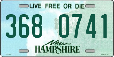 NH license plate 3680741