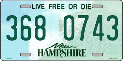 NH license plate 3680743