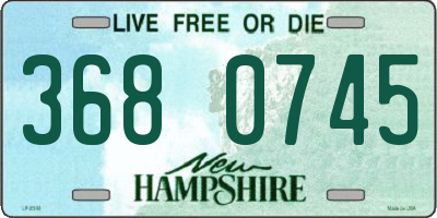 NH license plate 3680745