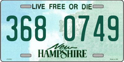 NH license plate 3680749