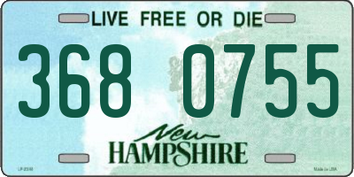NH license plate 3680755