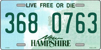 NH license plate 3680763